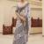grey color dola silk blend beautiful fancy ceremonial saree