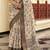 cream color dola silk blend beautiful fancy ceremonial saree
