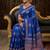 blue color crepe  saree with smart digital print