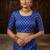 blue color crepe  saree with smart digital print