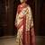 cream color crepe  saree with smart digital print