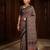 brown color crepe  saree with smart digital print