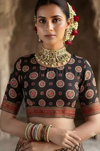 brown color crepe  saree with smart digital print