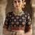 brown color crepe  saree with smart digital print