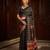 black color crepe  saree with smart digital print