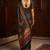 black color crepe  saree with smart digital print