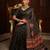 black color crepe  saree with smart digital print