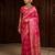 pink color crepe  saree with smart digital print