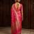 pink color crepe  saree with smart digital print