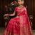 pink color crepe  saree with smart digital print