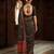 black color crepe  saree with smart digital print