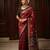 wine color crepe  saree with smart digital print
