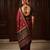 wine color crepe  saree with smart digital print