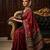 wine color crepe  saree with smart digital print