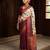 cream color crepe  saree with smart digital print