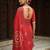 red color crepe  saree with smart digital print