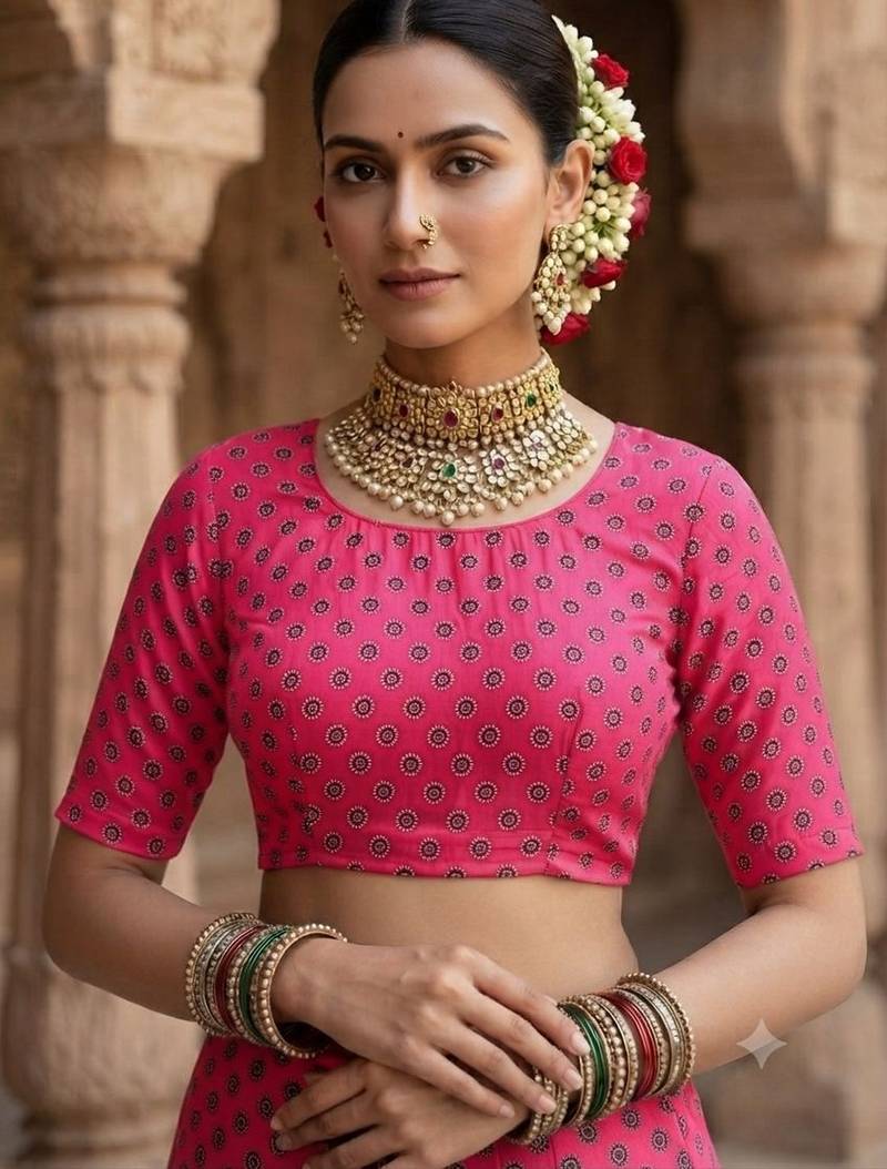 pink color crepe  saree with smart digital print