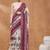 wine color silk blend designer ready to wear saree
