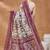 wine color silk blend designer ready to wear saree