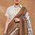 brown color silk blend designer ready to wear saree
