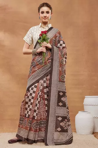 black color silk blend designer ready to wear saree