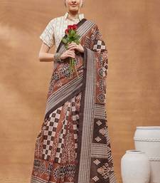 black color silk blend designer ready to wear saree