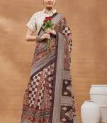 black color silk blend designer ready to wear saree