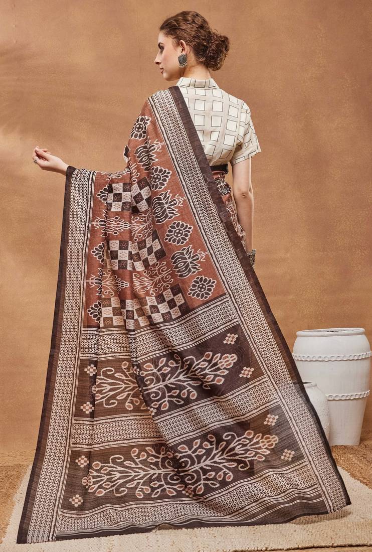 black color silk blend designer ready to wear saree