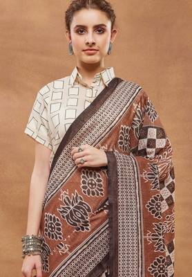 black color silk blend designer ready to wear saree 3