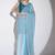 blue color tissue designer ready to wear saree