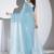 blue color tissue designer ready to wear saree