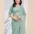 green color silk blend designer ready to wear saree