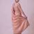 peach color smart and designer banarasi silk blend heavy wedding saree
