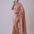peach color smart and designer banarasi silk blend heavy wedding saree