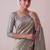 grey color smart and designer banarasi silk blend heavy wedding saree