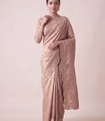 pink color smart and designer banarasi silk blend heavy wedding saree