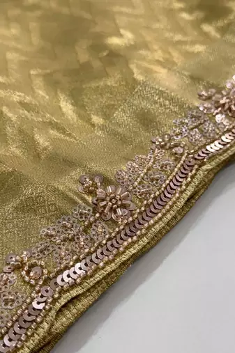 mustard color smart and designer banarasi silk blend heavy wedding saree