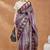 Purple colour beautiful satin ready to wear ethnic girlie saree