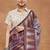 Purple colour beautiful satin ready to wear ethnic girlie saree