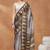 Brown colour beautiful satin ready to wear ethnic girlie saree