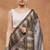 Brown colour beautiful satin ready to wear ethnic girlie saree