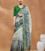 pista colour beautiful silk blend ready to wear ethnic girlie saree