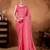 Pink colour beautiful satin ready to wear ethnic girlie saree