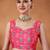 Pink colour beautiful satin ready to wear ethnic girlie saree