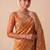 rust color banarasi silk blend saree for beautiful show stopper wedding looks