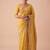 yellow color banarasi silk blend saree for beautiful show stopper wedding looks