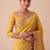 yellow color banarasi silk blend saree for beautiful show stopper wedding looks