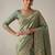 sea green color banarasi silk blend saree for beautiful show stopper wedding looks