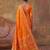 orange color beautiful woven designer soft silk blend saree for festive rich looks