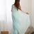 sky blue color shimmer fabric bollywood looks sequins work saree